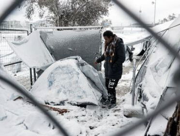 Vluchtelingen in nood op Lesbos