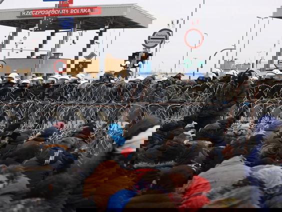 De situatie aan de Poolse grens