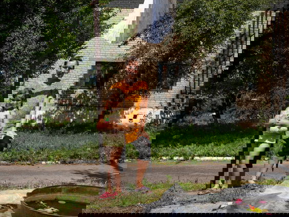 Kinderexpositie over de oorlog in Donbas