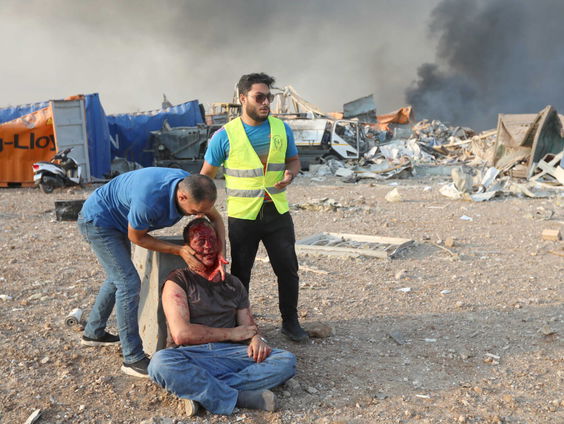 Puinruimen in Beiroet vandaag
