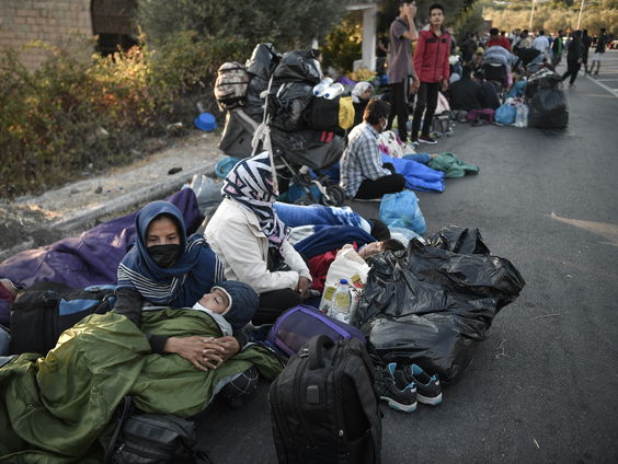 Brand in opvangkamp Moria