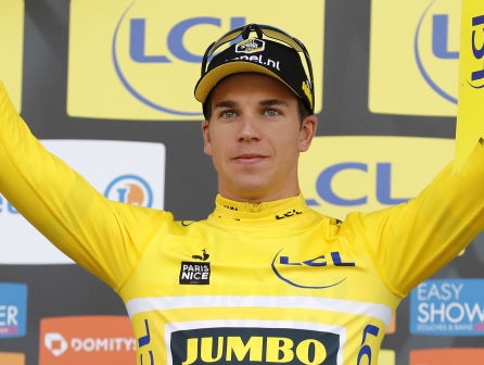 Geen 'hattrick' voor Dylan Groenewegen, maar nog wel in de gele trui: 'De benen waren in de sprint niet z ...