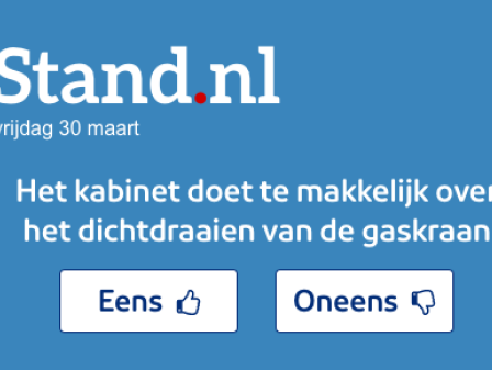 Stand.nl: Het kabinet doet te makkelijk over het dichtdraaien van de gaskraan