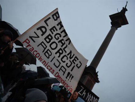 Demonstratie tegen Poolse abortuswet