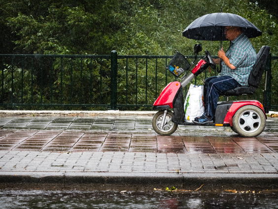 Met de scootmobiel naar Duitsland