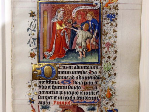 Blauwe tanden 12e-eeuwse Duitse non