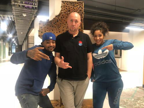 Kruloh moest opboksen tegen de andere jongens in de hiphop