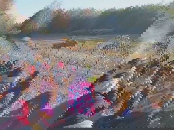 Het zijn Koerden die vastzitten tussen Wit-Rusland en Polen