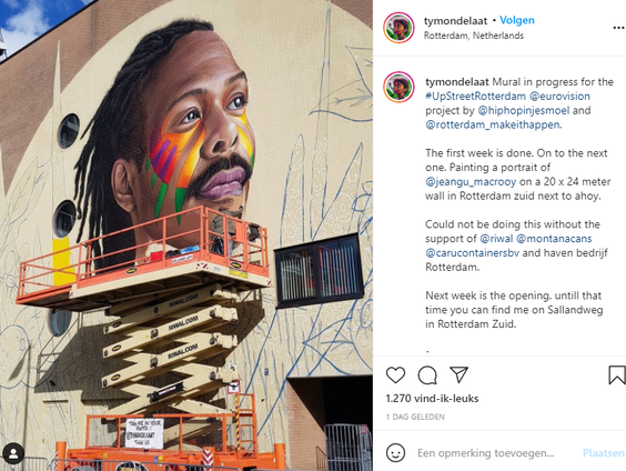 Straatkunstenaar werkt mee aan Eurovisiesongfestival