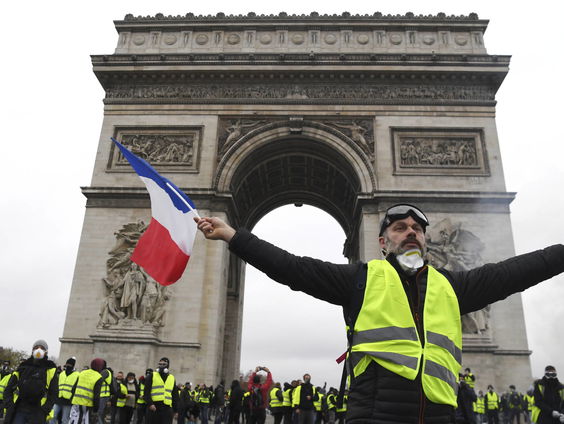 Gele hesjes haalden gewelddadigste kant Franse staat boven