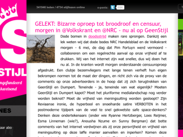 Het Mediacircus: boycot GeenStijl