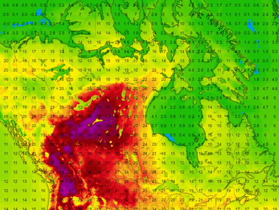 De Extreme hitte in Canada