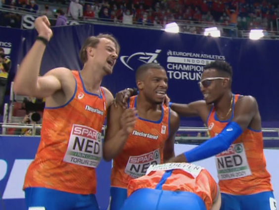 Nederland wint 4x400 meter indoor bij mannen en vrouwen