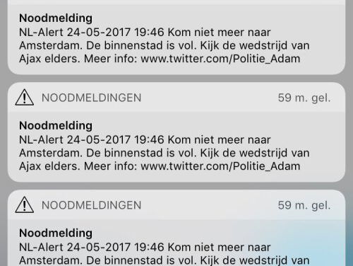 Waarom er een NL-Alert verstuurd werd