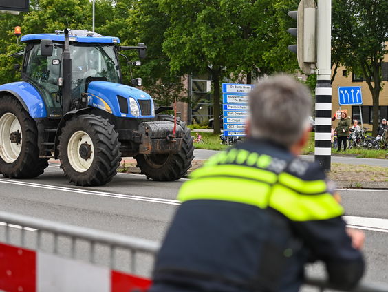 Boeren voor de zevende dag op rij in actie