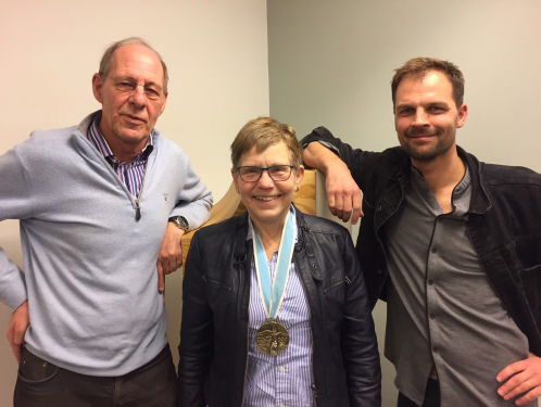 Daan Nieber en Annie Borckink op De Perstribune van MAX