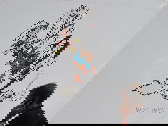 Dubbelganger Lucky Luke nu ook striptekenaar