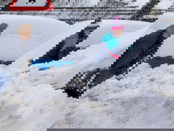 Historische sneeuwval in Madrid