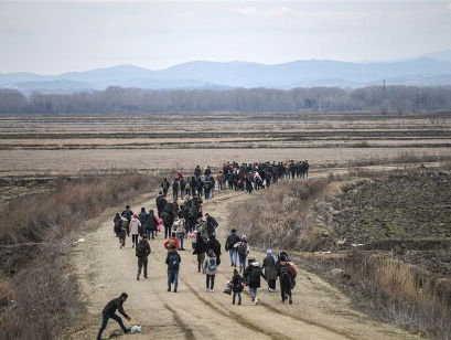 Vluchtelingen aan Turkse en Griekse Grens
