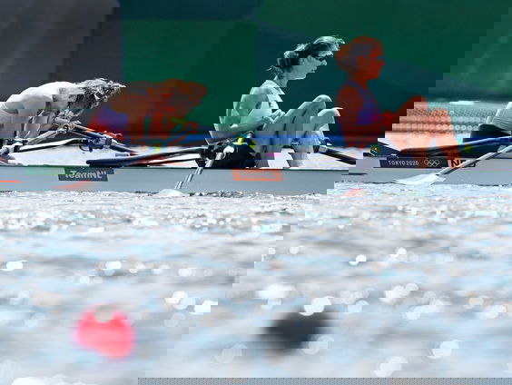 Olympisch brons op licht dubbeltwee