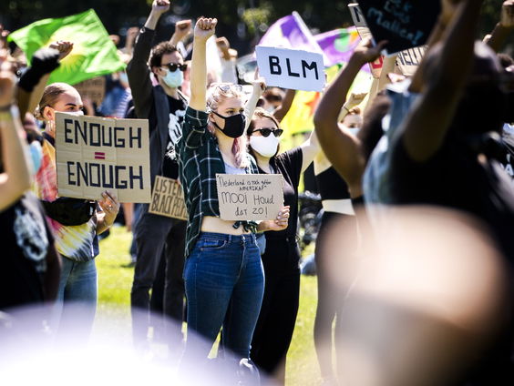 Tentoonstelling portretten #BlackLivesMatter demonstraties