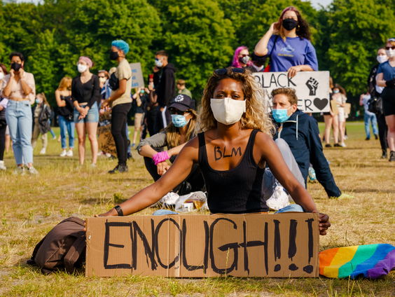 De Black Lives Matter-demonstratie in Den Haag en Groningen