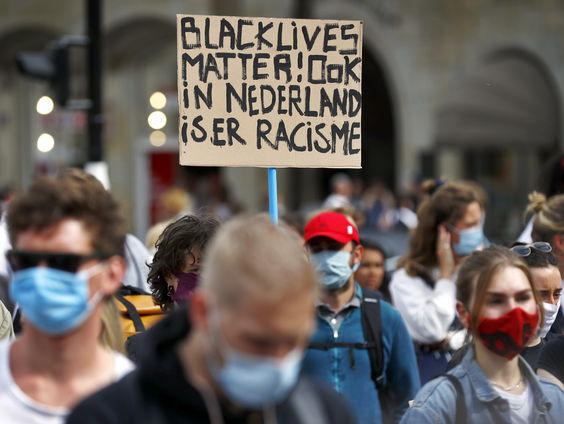 Black Lives Matter demonstraties op verschillende plekken door Nederland