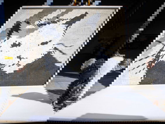 Muur met Banksy's rat onder de hamer in Zwolle