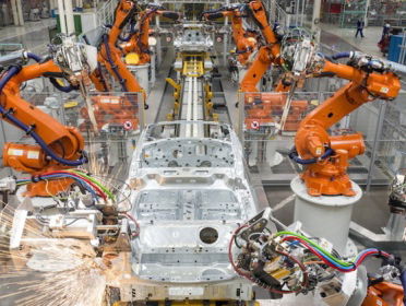 Robots op de dag van de Arbeid