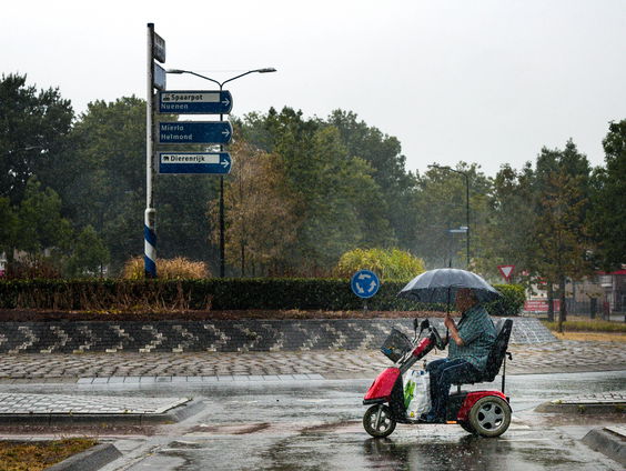 Met de scootmobiel op road trip