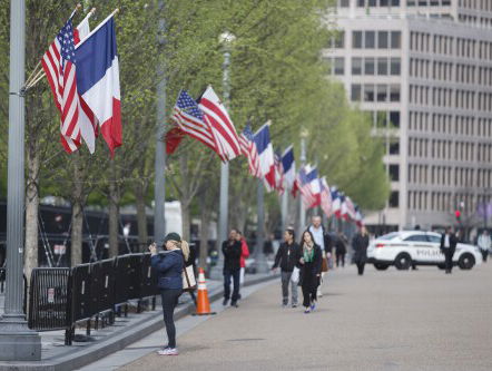 Macron op bezoek bij Trump