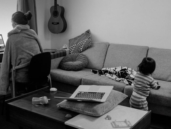 Een thuiswerker voelt zich beter