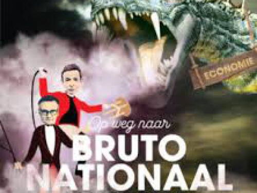 Cabaretier en journalist op de planken