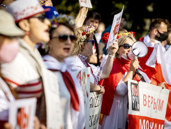 De Sacharovprijs is uitgereikt aan alle Wit Russische demonstranten