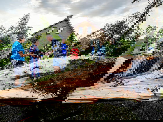 Gaslekken Leersum door noodweer