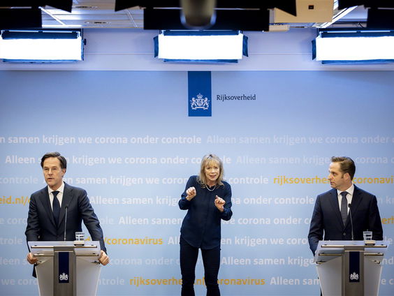 Persconferentie over de coronamaatregelen van 23 maart