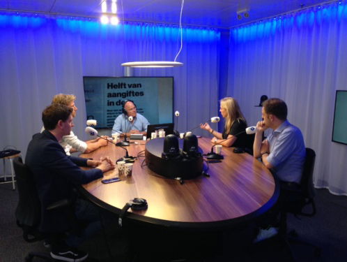 Marijnissen (SP), Wiersma (VVD), Paternotte (D66) en Van der Molen (CDA)