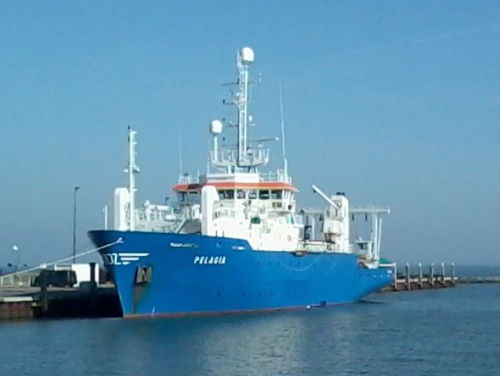 Oceaanexpeditie onderzoeksschip Pelagia ten einde