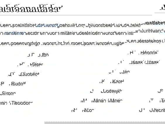 Het spelalfabet 'Anton Bernard Cornelis' is aan vervanging toe