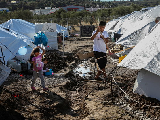 Ook op Lesbos staat de winter voor de deur