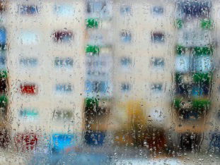 Drie keer regen, druppels en buien.