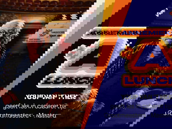 Grootmeester Youp van ’t Hek geeft cabaretles tijdens masterclass