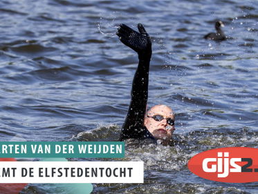 Maarten van der Weijden zwemt Elfstedentocht!
