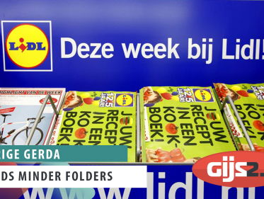 Gierige Gerda over verdwijnen reclamefolder
