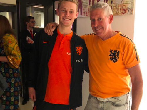 Vader Ajax-speler Frenkie de Jong heeft positief gevoel over vanavond
