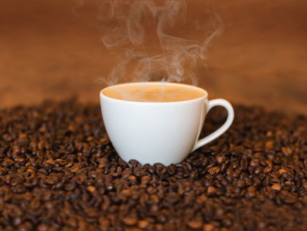 Koffie van de dikke boer op de berg