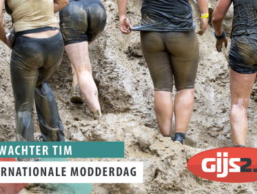 Rollen in de blubber op Modderdag