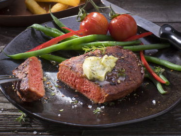 Het is gelukt: een lekkere malse vegetarische biefstuk!