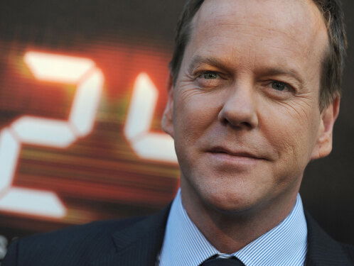 Kiefer Sutherland! Je weet wel, Jack Bauer van de serie 24 is in ons land!