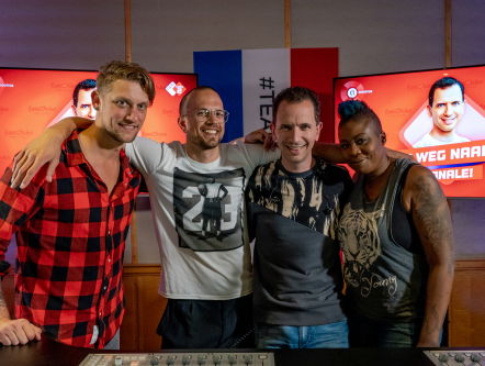 De backing vocals van Duncan te gast